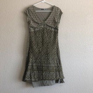 Athleta L Brown Pattern Dress